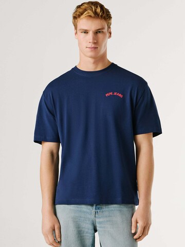 T-Shirt 'Gideon' Pepe Jeans en bleu : devant