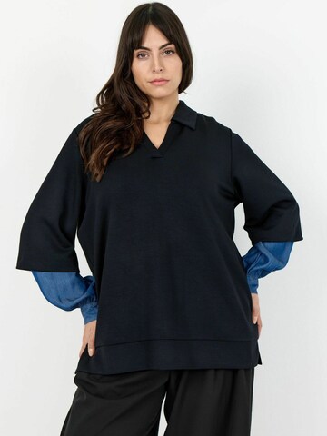 Pull-over ' WA-SEBINA 83 ' Wasabi Concept en noir : devant