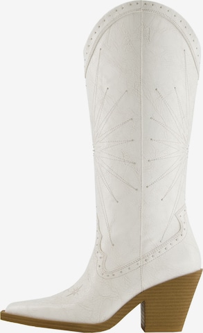 Bershka Cowboy Boots in White