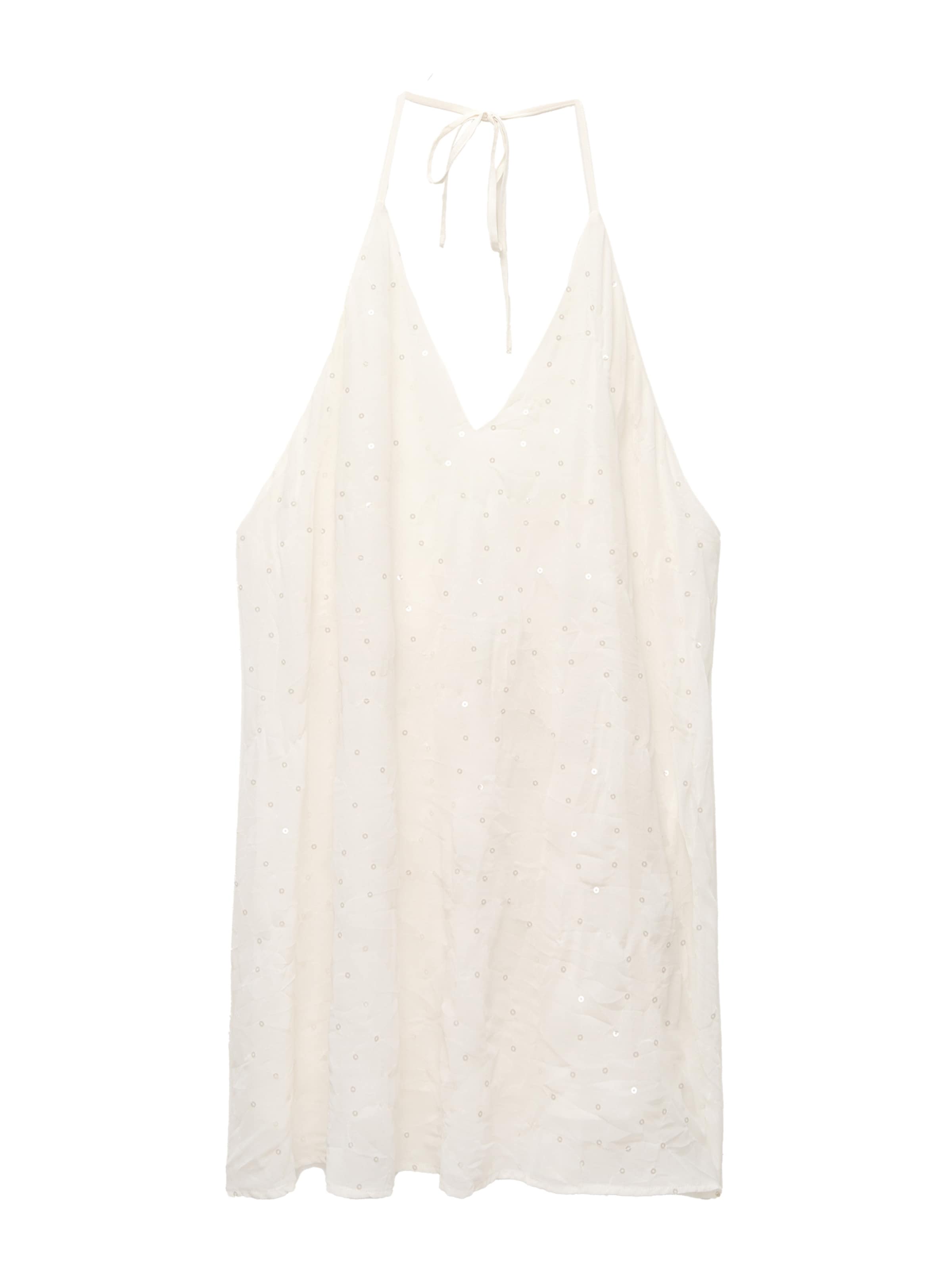 Pull&amp;Bear Рокля за коктейл в бежово: отпред