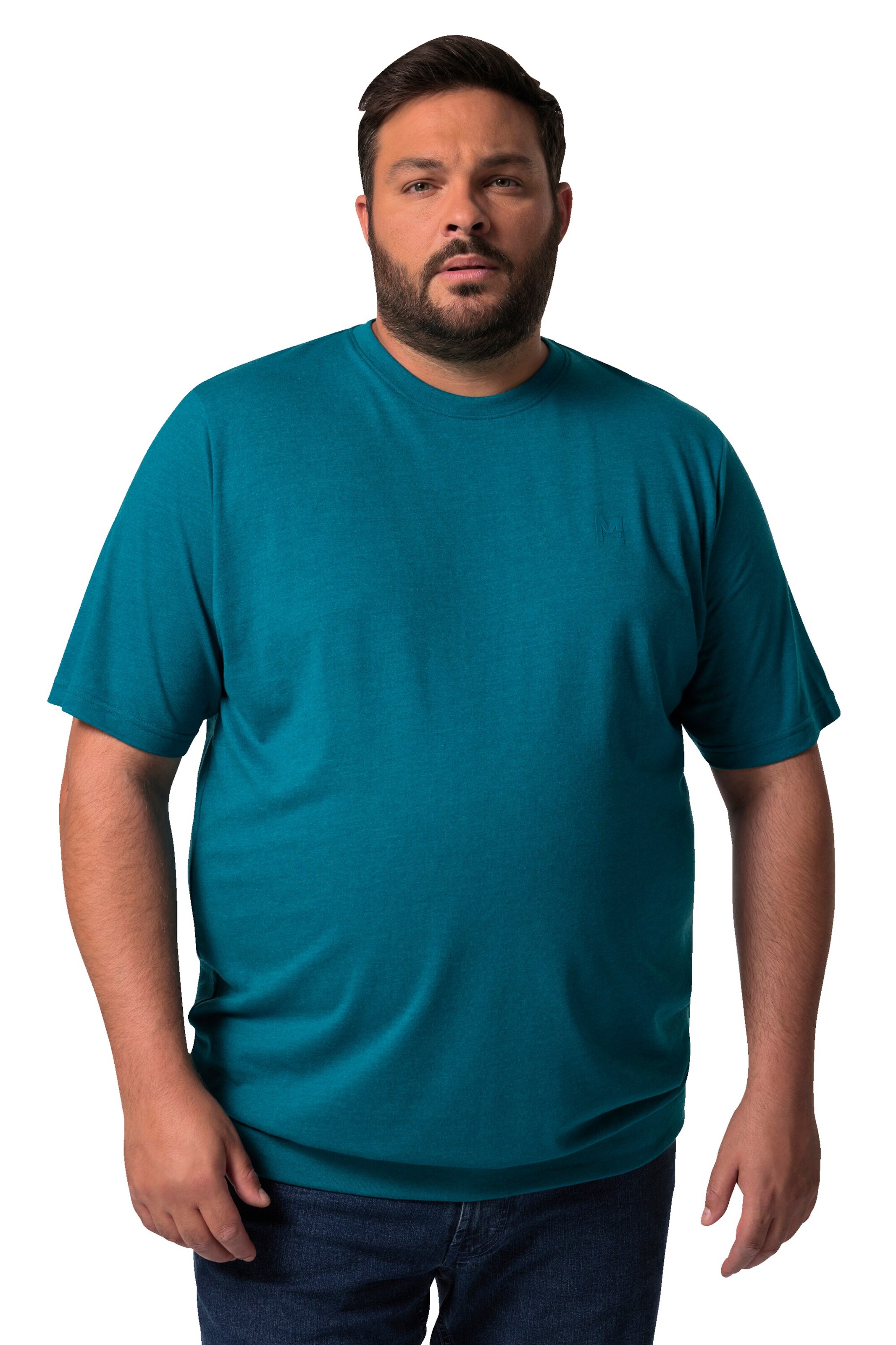 Men Plus T-Shirt in Blau: Vorderseite