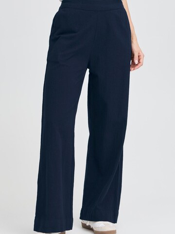 Wide Leg Pantalon 'Frabell' Fransa en bleu : devant