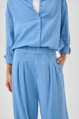 My Essential Wardrobe Wide leg Bandplooibroek 'Zoe' in Blauw