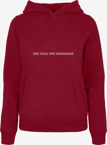 Merchcode Sweatshirt 'New Year' in Rood: voorkant