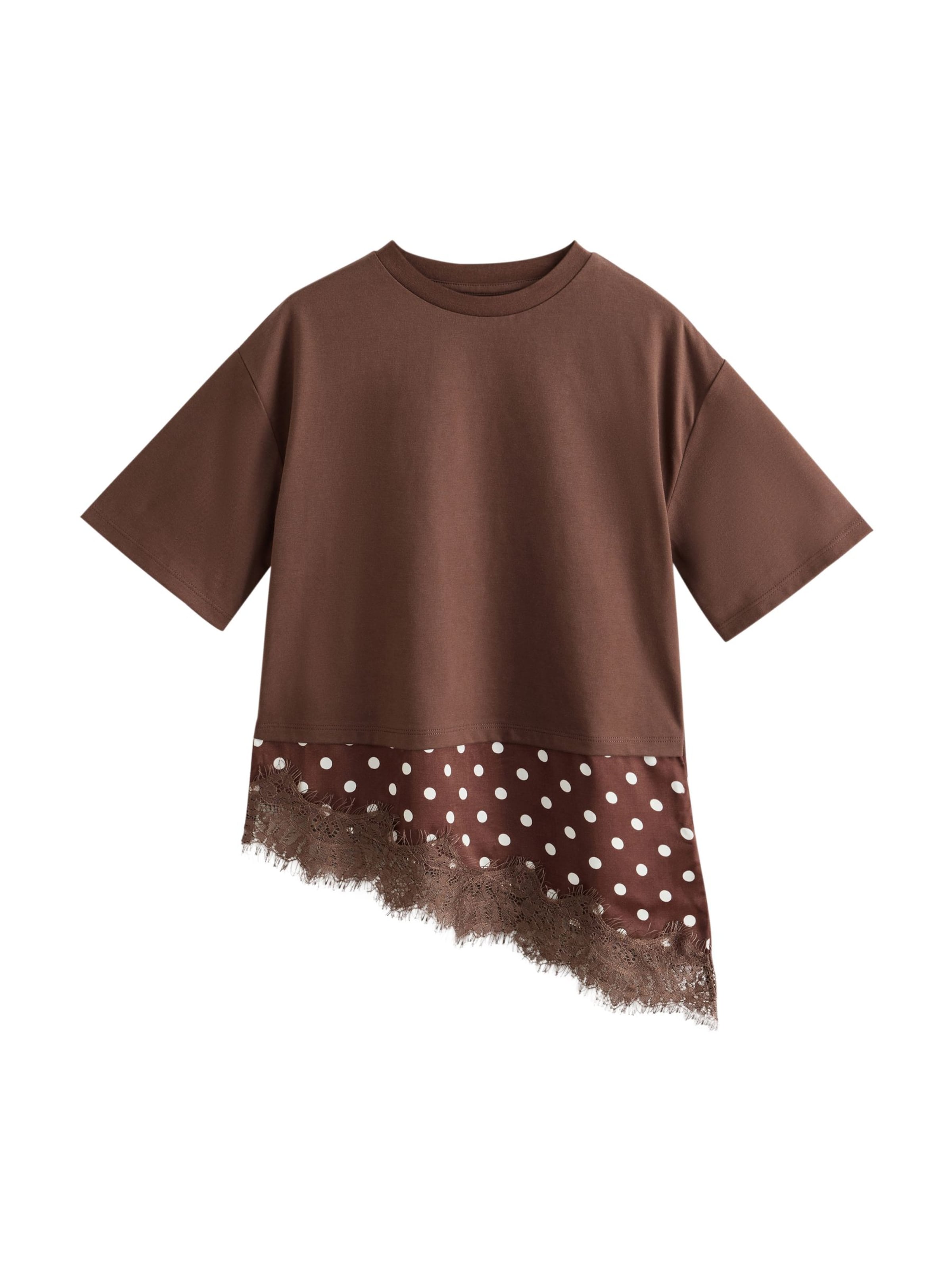 Next Shirt in Bruin: voorkant