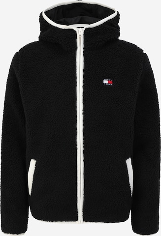 Veste en polaire Tommy Jeans en noir : devant