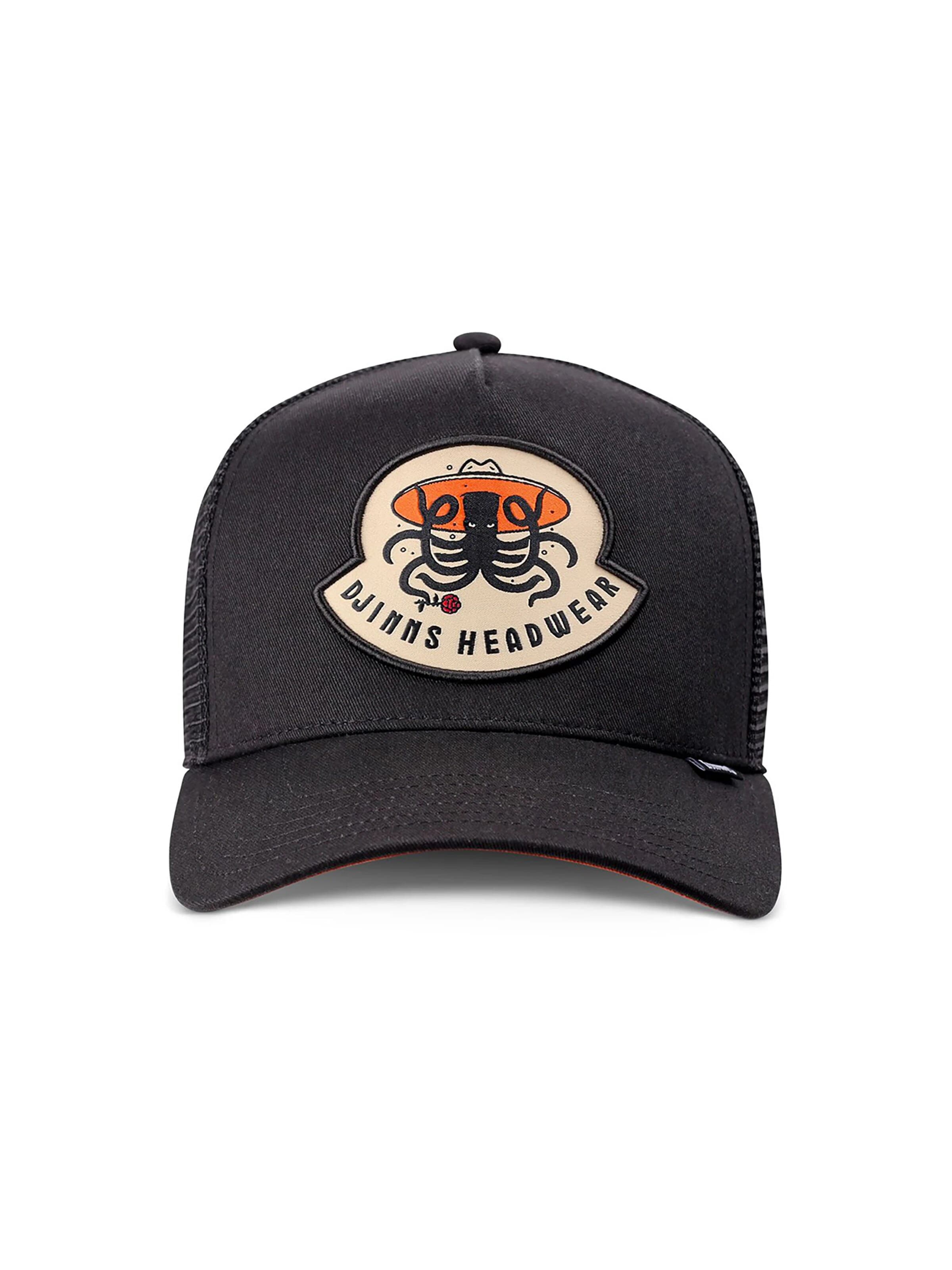 DJINNS Cap 'HFT Rose Kraken' in Black: front