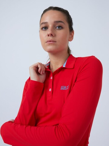 SPORTKIND Performance shirt 'Poloshirt Langarm' in Red