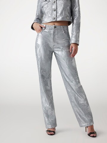 GUESS Regular Pants in Silver: front
