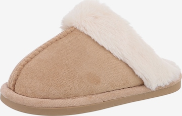 Ital-Design Slippers in Brown: front