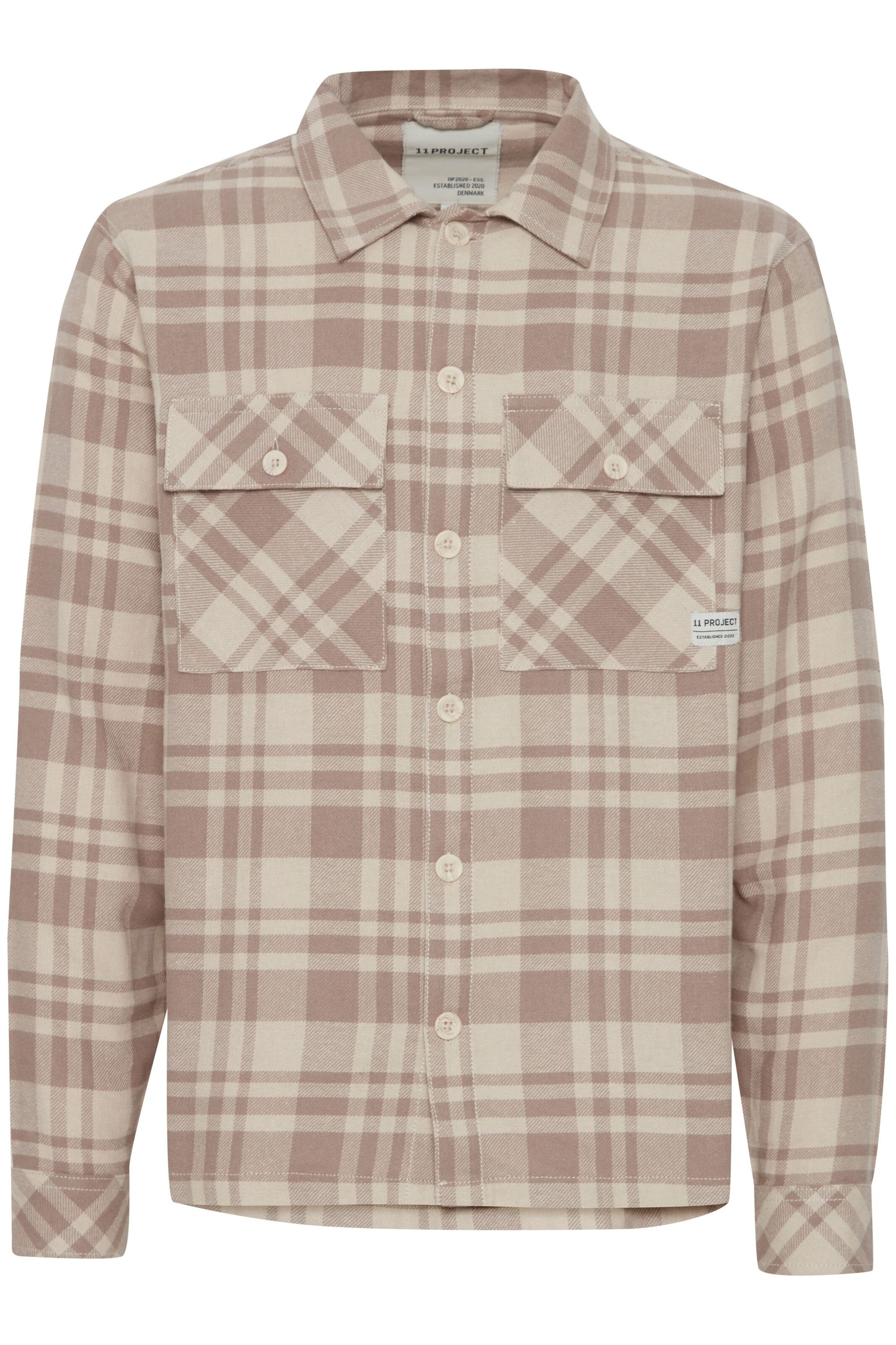 11 Project Regular fit Button Up Shirt 'Mattes' in Beige: front