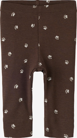 NAME IT Skinny Leggings 'NBMLARIS' i brun: framsida