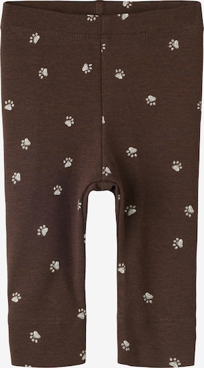 NAME IT Leggings 'NBMLARIS' in 56 in dunkelbraun / weiß, Produktansicht
