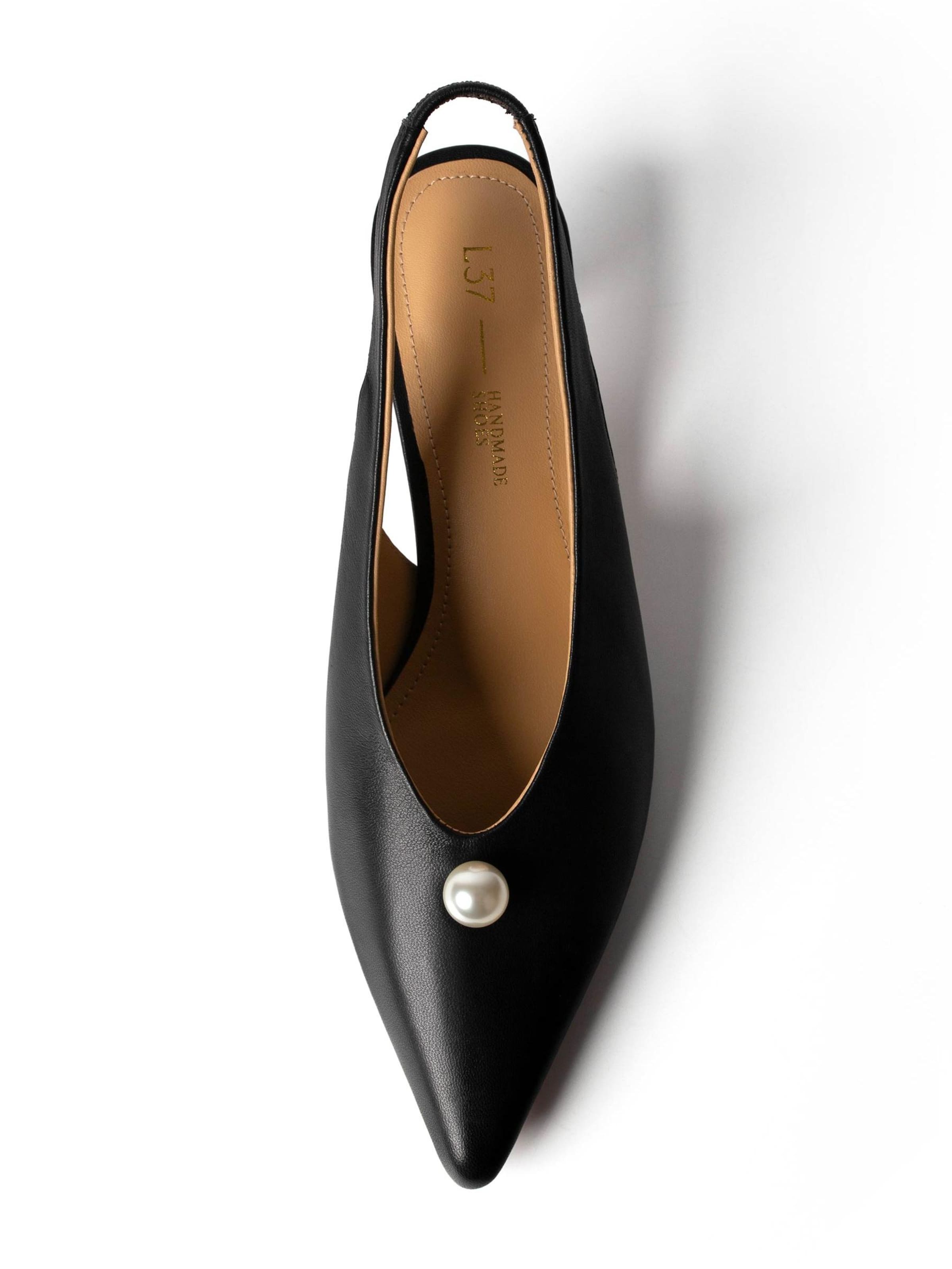 L37 HANDMADE SHOES Slingpumps 'COME ACROSS' in Zwart