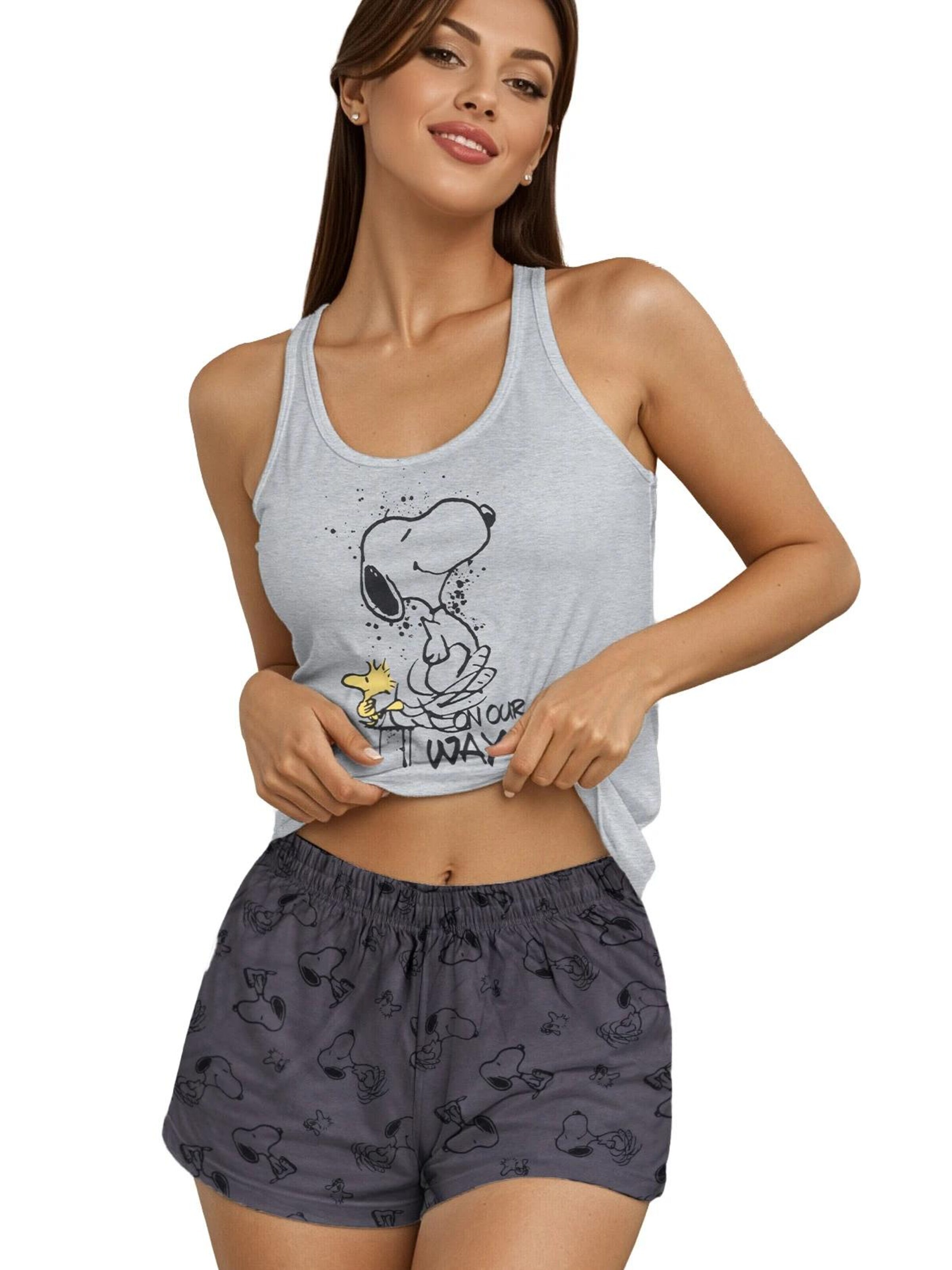 Snoopy & Die Peanuts Pajama 'On Our Way' in Mixed colors