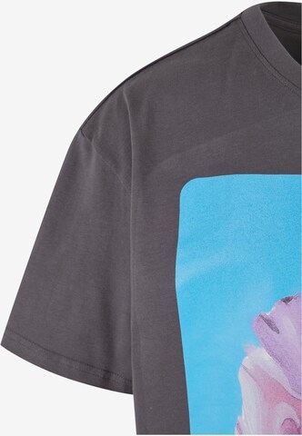 Lost Youth Shirt 'Blurred Flowers' in Grey