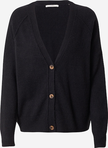 ESPRIT Knit Cardigan in Black: front