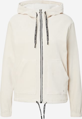 LUHTA Zip-Up Hoodie 'HAAPAKIMOLA' in White: front