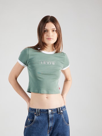 LEVI'S ® Shirt 'Graphic Mini Ringer' in Green: front
