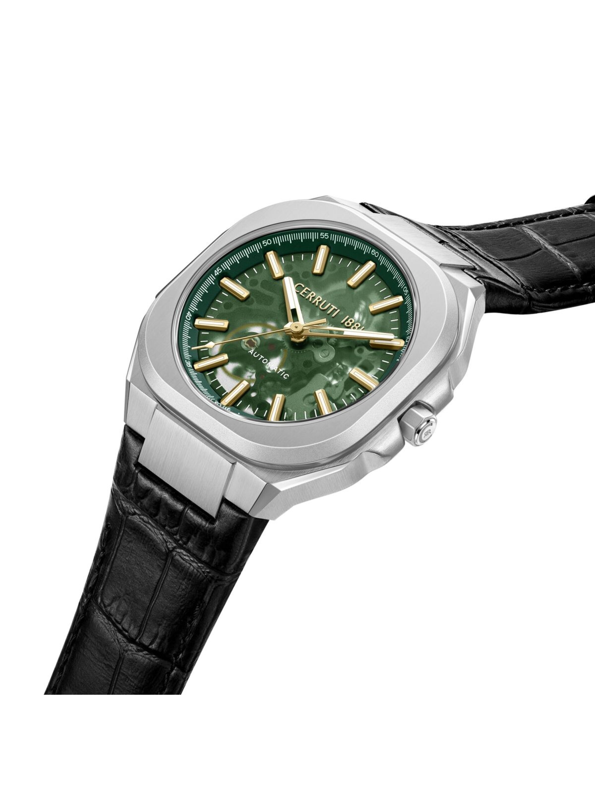 Montre à affichage analogique 'Leadri' CERRUTI 1881 en vert