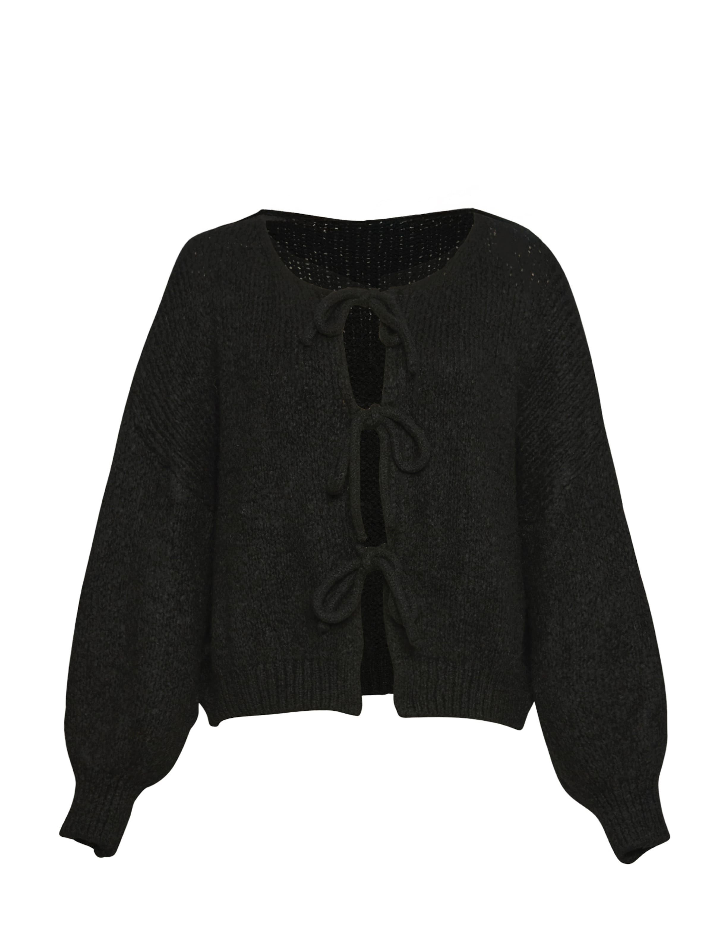 Lilavie Strickjacke ' Miaa ' in schwarz, Produktansicht