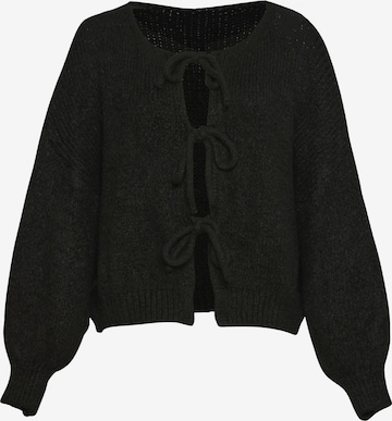 Lilavie Strickjacke ' Miaa ' in Schwarz: Vorderseite