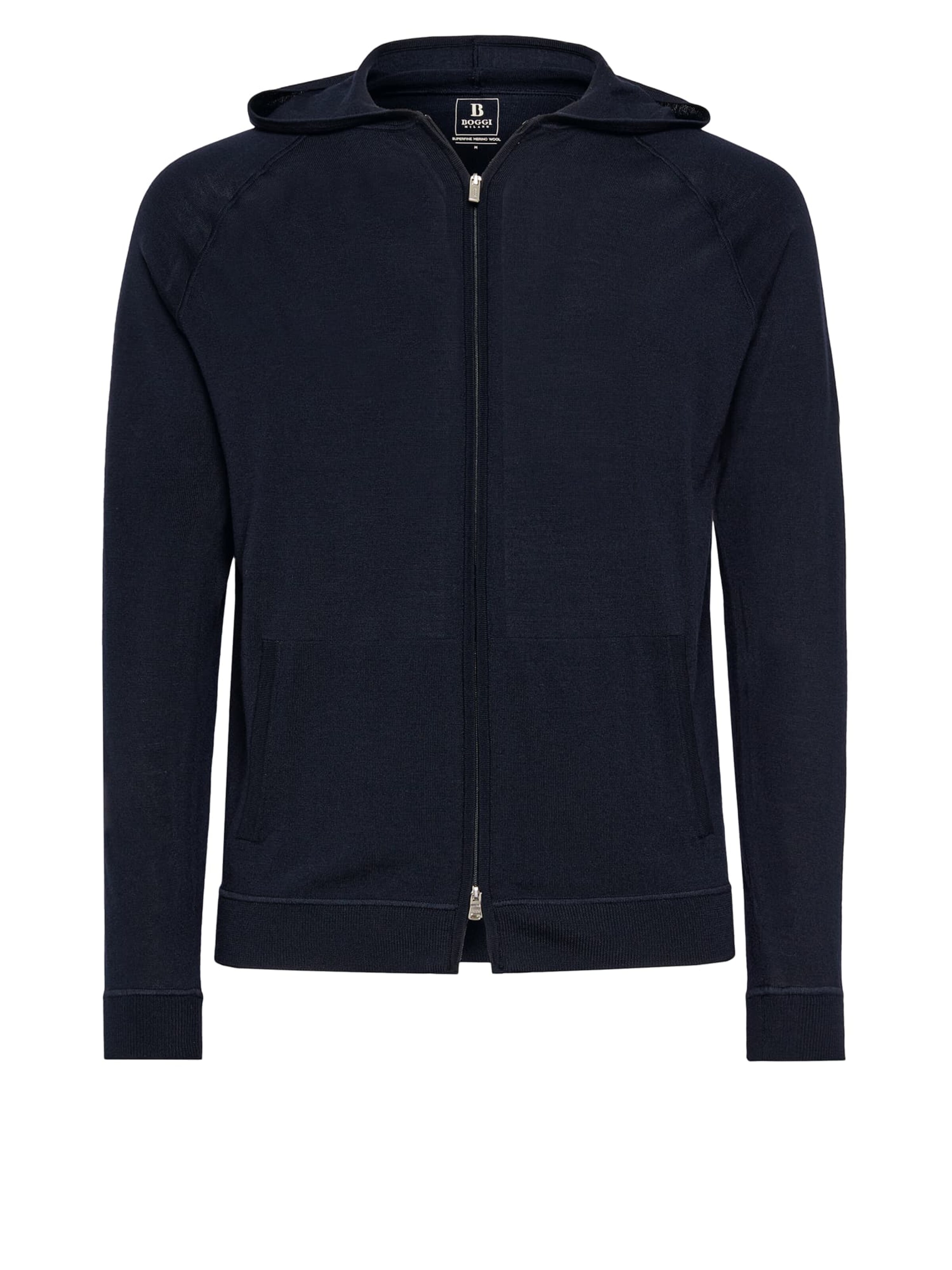 Boggi Milano Gebreid vest in Blauw: voorkant