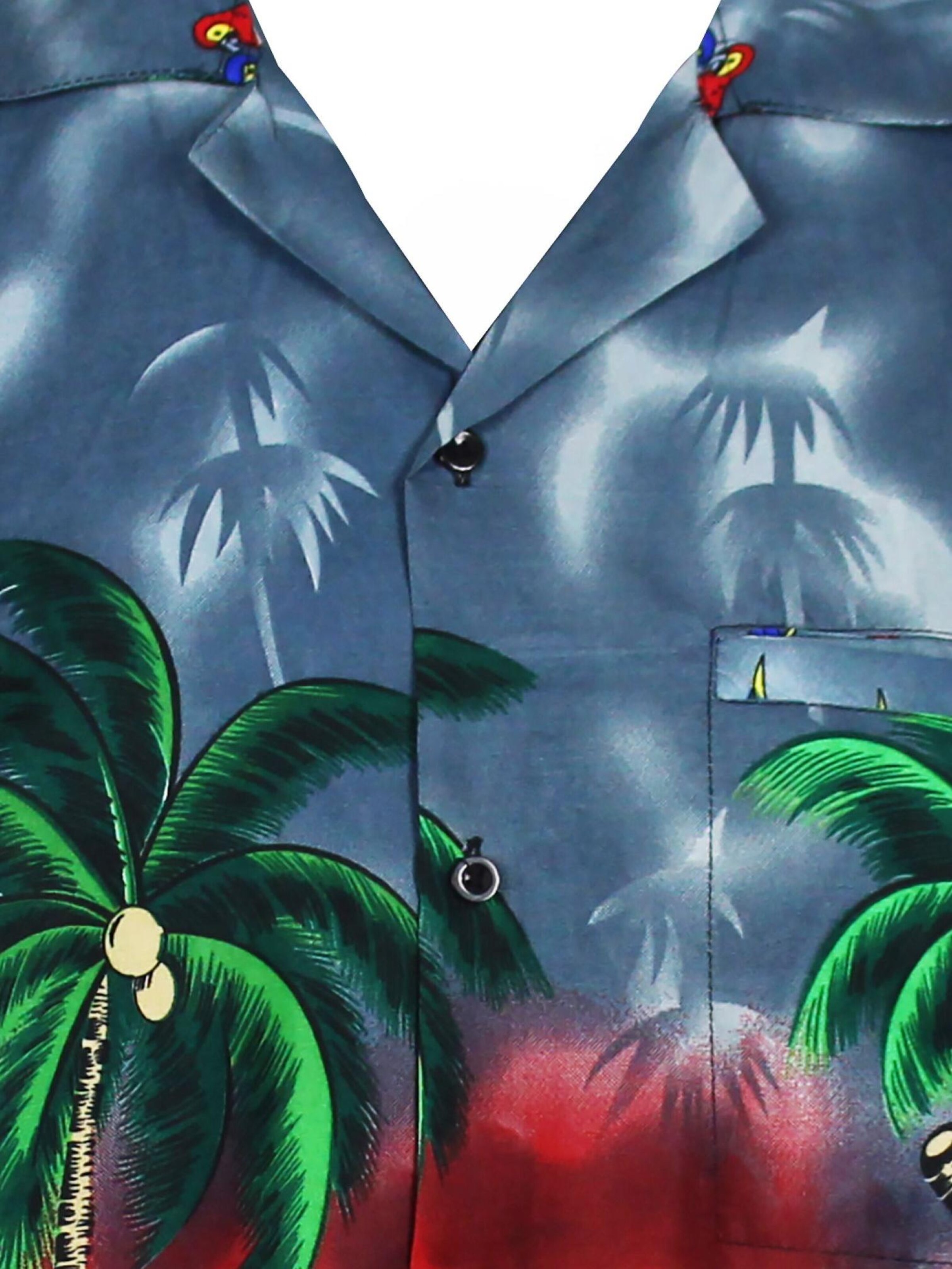 King Kameha Shirt 'Parrot'‌‌‌ in Grau