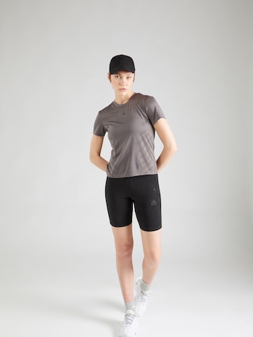ADIDAS PERFORMANCE Functioneel shirt 'HR HIIT AIRCH' in Bruin