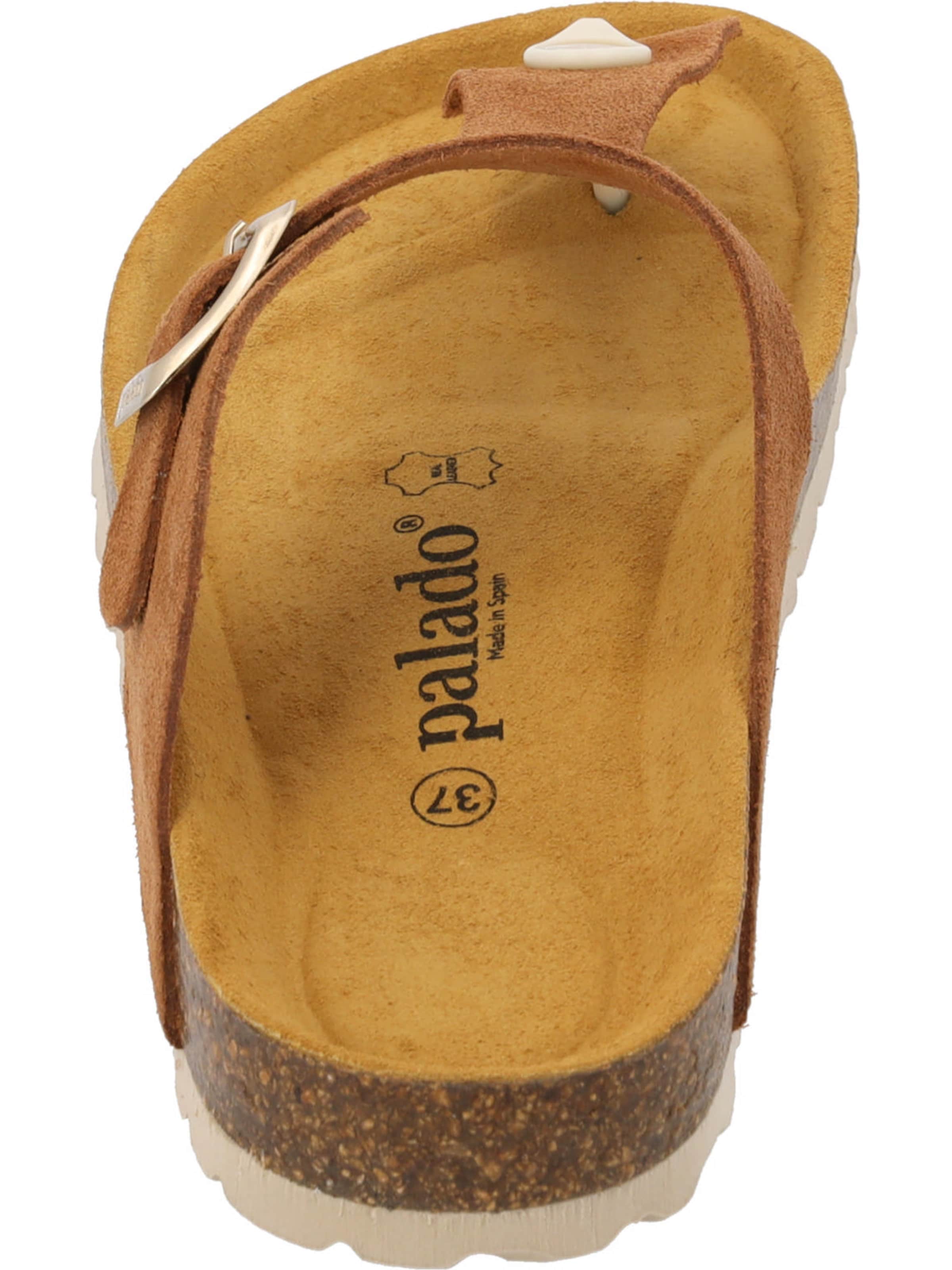 Palado T-bar sandals 'Palado Kos Suede Premium Leather' in Brown