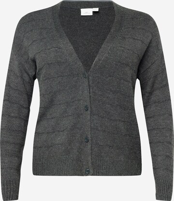 ONLY Carmakoma Knit cardigan 'KATIA' in Grey: front