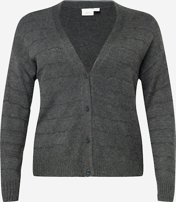 ONLY Carmakoma Knit Cardigan 'KATIA' in Grey: front