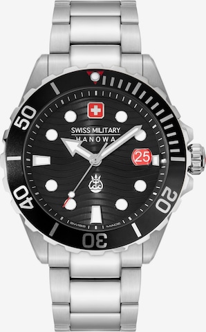 SWISS MILITARY HANOWA Analog watch 'Offshore Diver II' in Silver: front