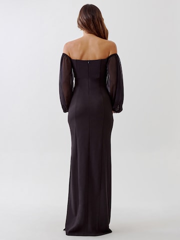 Tussah Evening dress 'CIERA' in Black: back