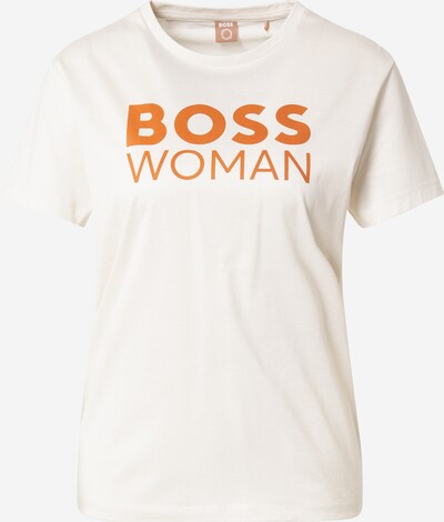 BOSS Orange T-shirt 'Elinea' en orange foncé / blanc, Vue avec produit