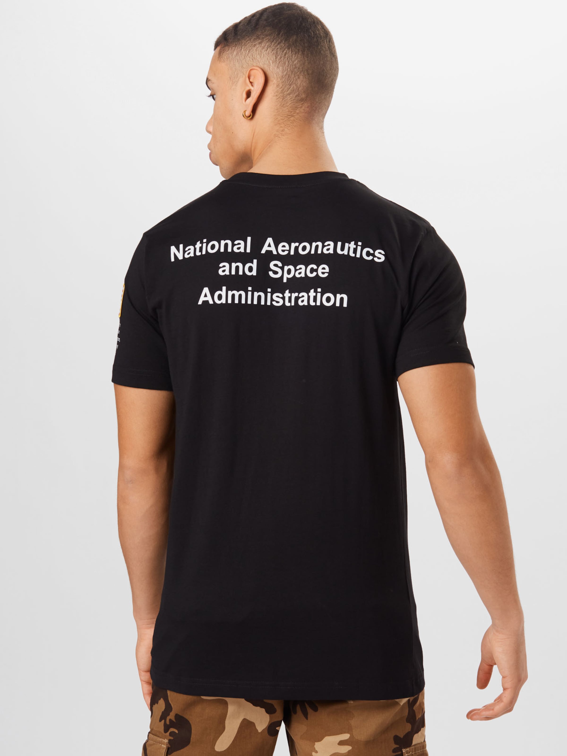 Homme T-Shirt NASA Mister Tee en Noir 