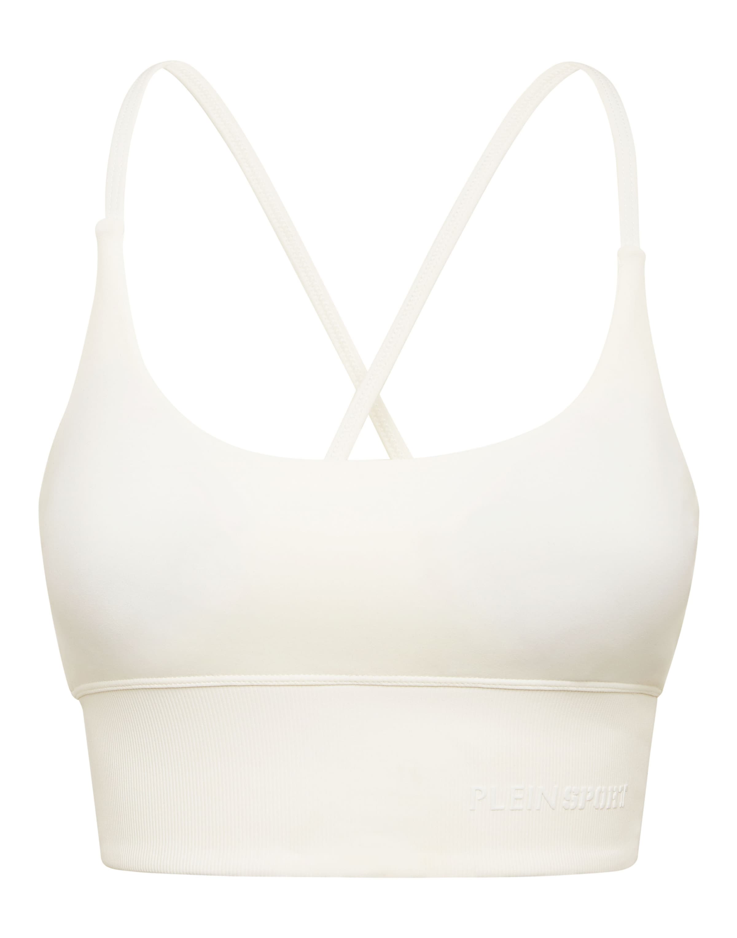 Plein Sport - Soutien Bustier Soutien de desporto em branco: frente