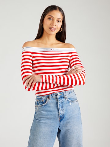 Tommy Jeans Shirt in Rood: voorkant