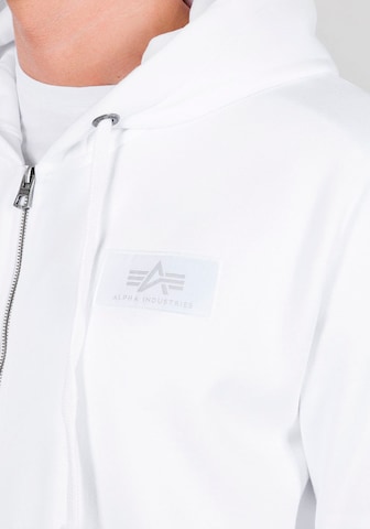 ALPHA INDUSTRIES Zip-Up Hoodie in White