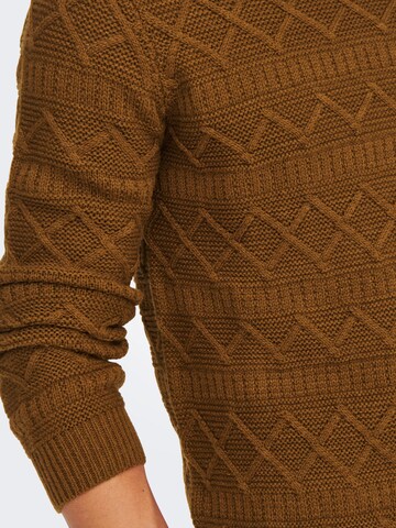 Only & Sons Sweater in Brown