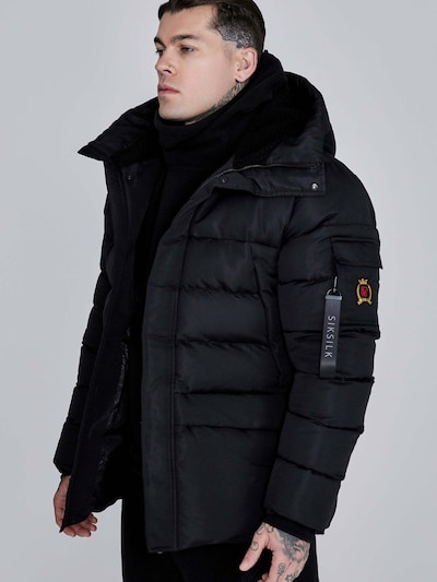 SikSilk Winter Jacket 'Parka' in Black, Item view