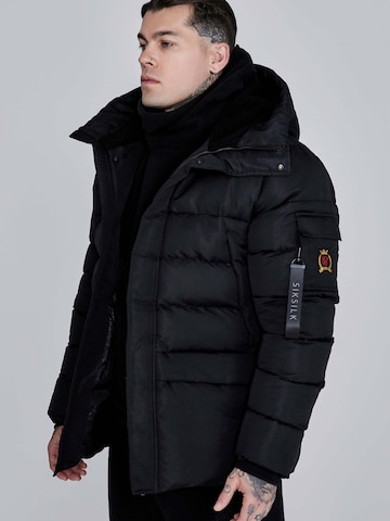 SikSilk Winter Jacket 'Parka' in Black