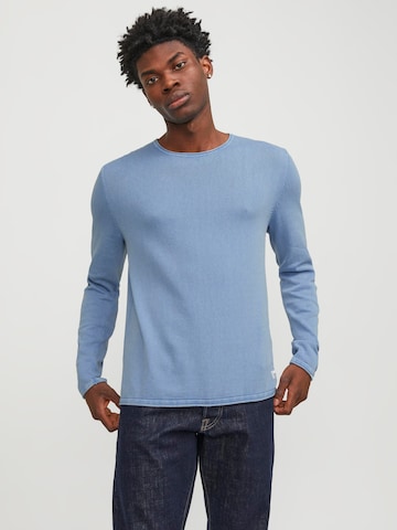 JACK & JONES Regular fit Sweater 'Leo' in Blue: front