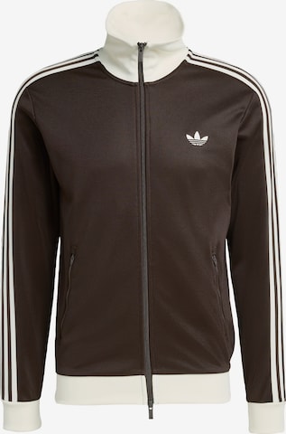 Veste de survêtement 'Classic' ADIDAS ORIGINALS en marron : devant