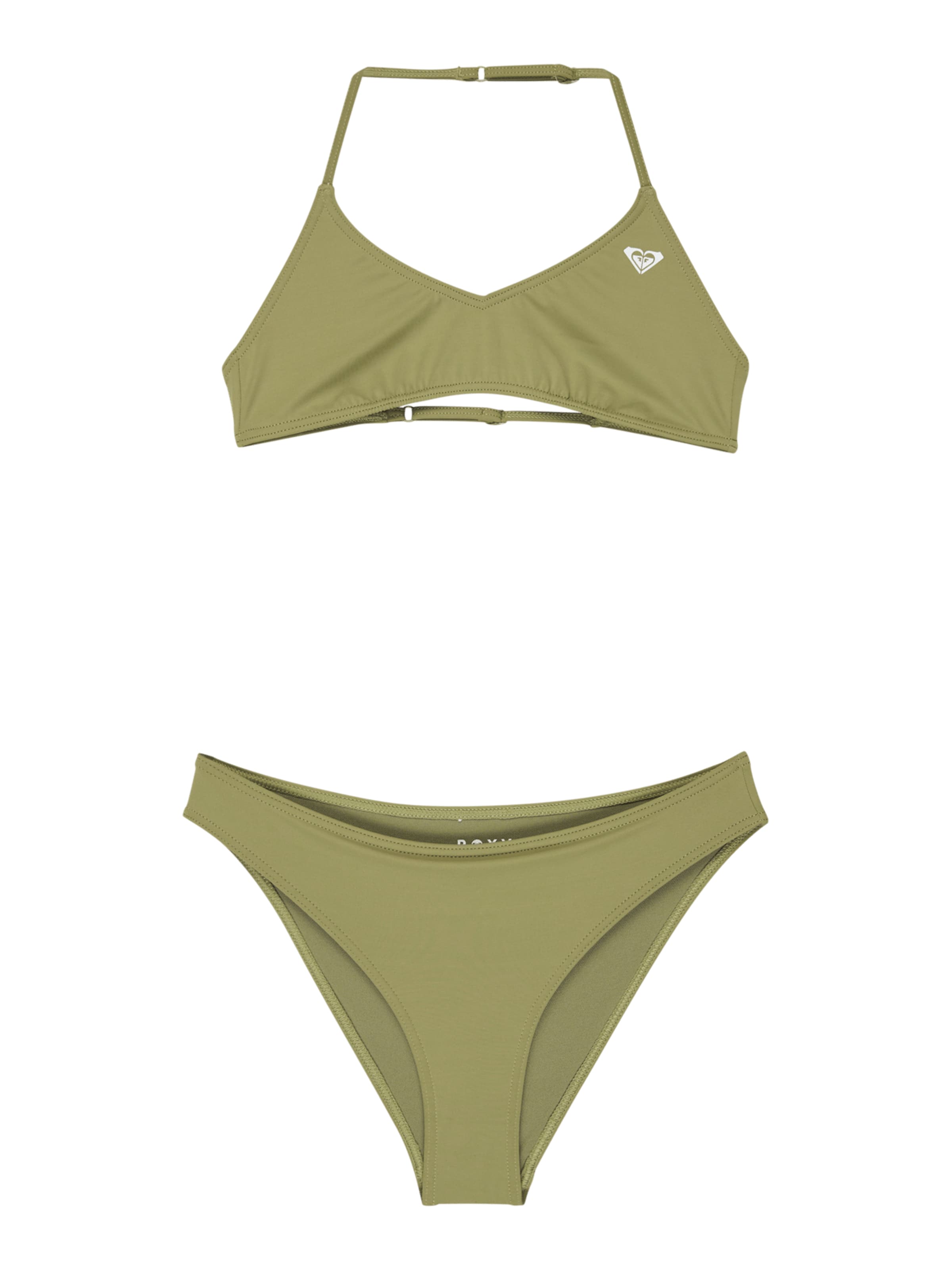 ROXY Bustier Badeanzug 'Solid Active' in Grün: Vorderseite