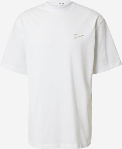 DAN FOX APPAREL Shirt 'Mirac' in de kleur Taupe / Offwhite, Productweergave