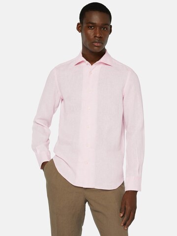 Regular fit Camicia di Boggi Milano in rosa: frontale