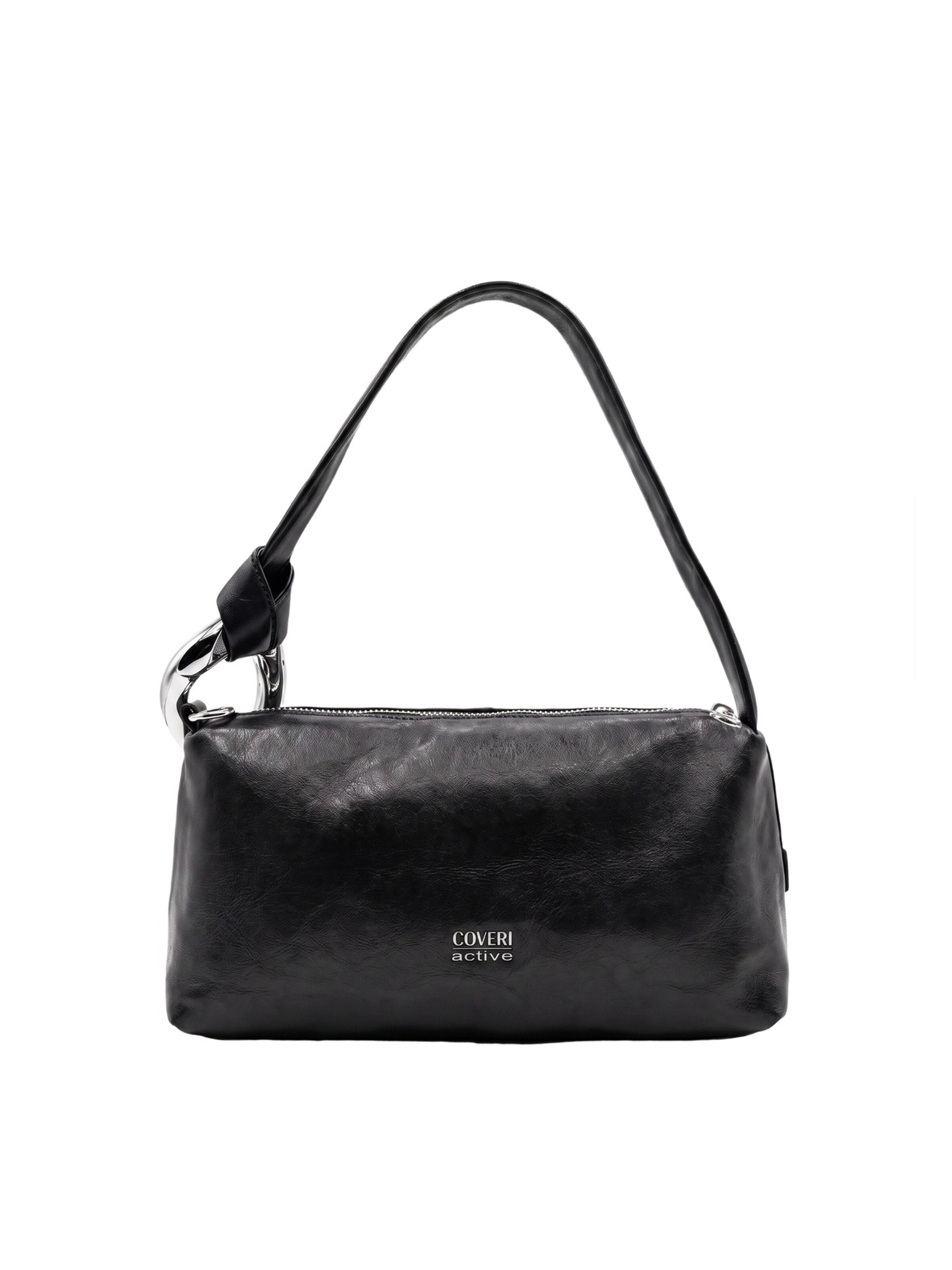 Borsa a spalla di Coveri in nero: frontale
