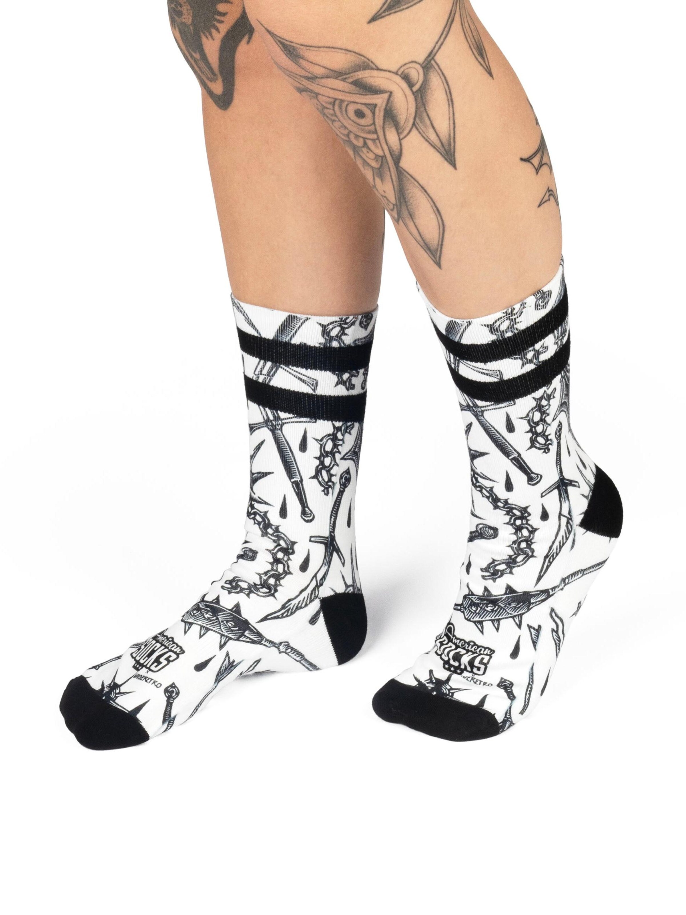 American Socks - Calcetines 'Medieval' en blanco
