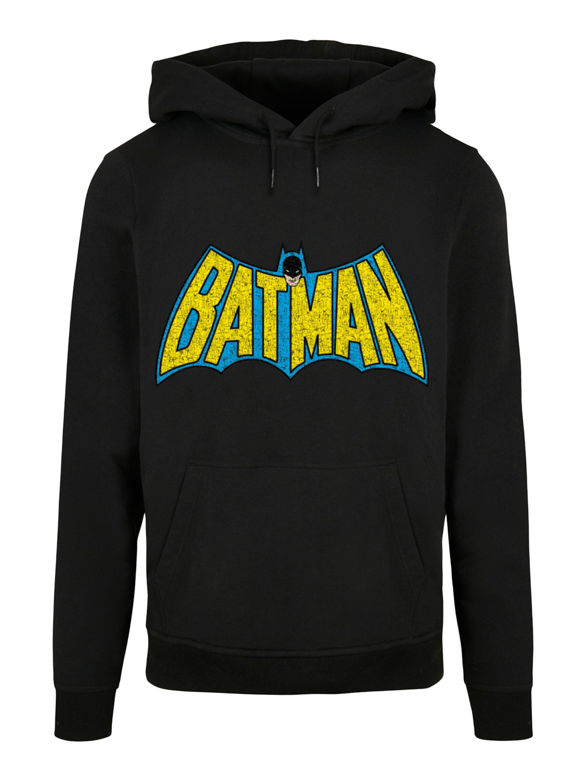F4NT4STIC Sweatshirt 'DC Comics Batman Crackle' in Zwart: voorkant